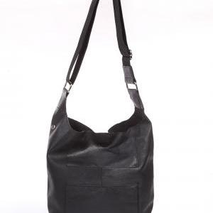 Black Leather Messenger, Tote Bag, Shoulder Bag,..
