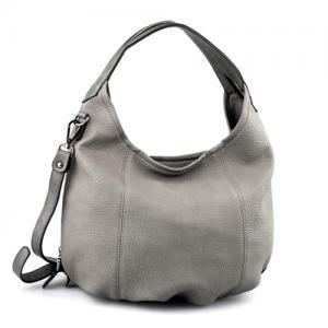 Grey Leather Hobo. Grey Handbag. Grey Purse...
