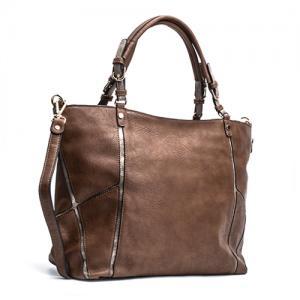Brown Leather Tote, Taupe Purse, Handbag, Coffee..