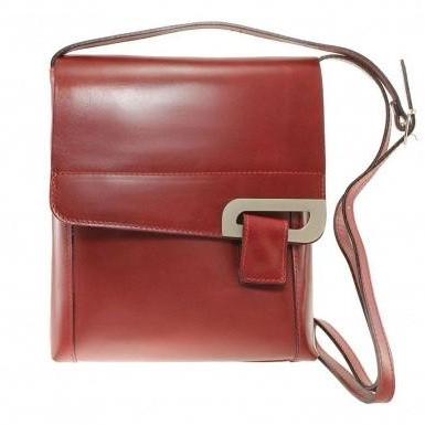 Genuine Leather Burgundy Handbag, Cross Bag,..
