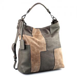 Coffee-color Leather Tote, Taupe Handbag, Petrol..