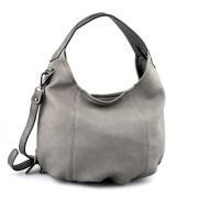 Grey Leather Hobo. Grey Handbag. Grey Purse. Shoulder Bag. Grey Leather Messenger. Handbags Collection Fall-Winter 2014/2015.