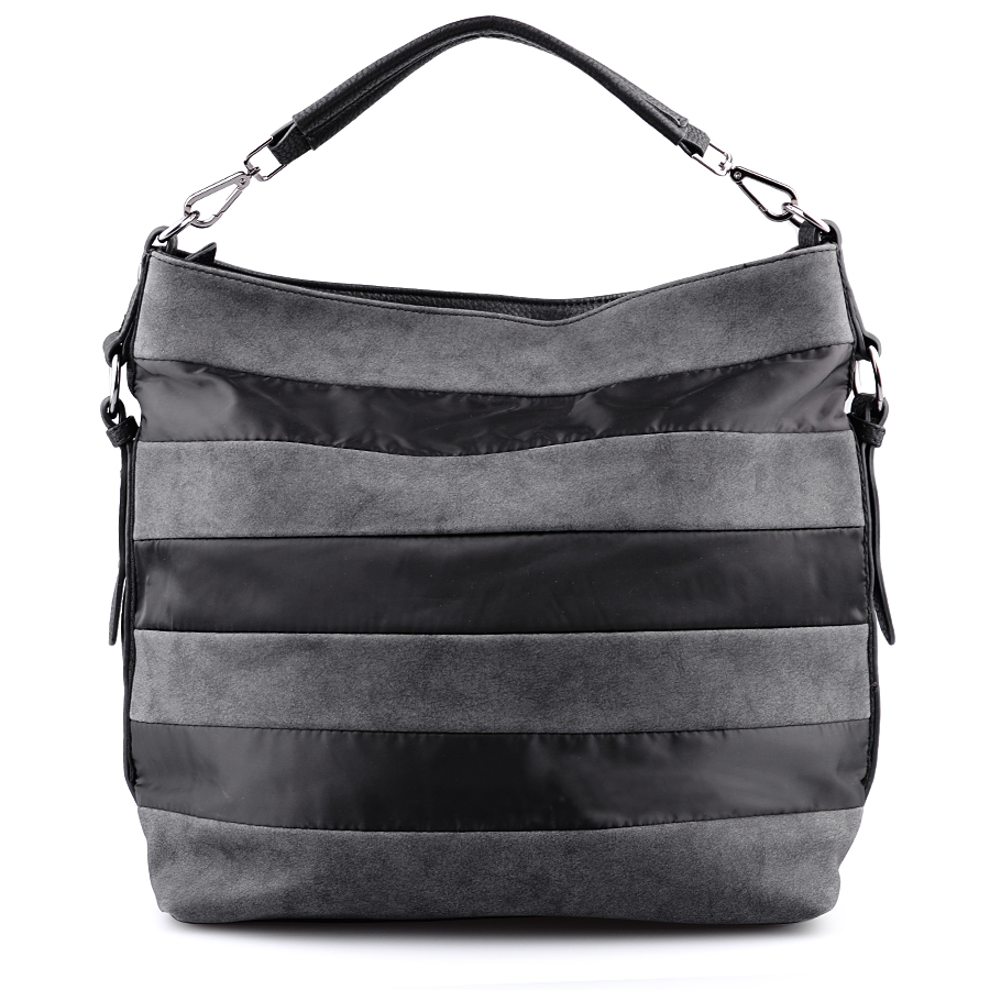 Largeblack And Graphit Handbag, Leather Handbag, Leather Purse, Woman Gift, Female Gift, Large Handbag