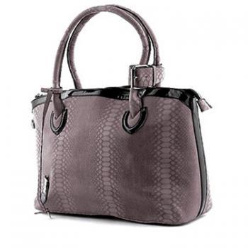 Grey Leather Purse, Grey Leatherette Handbag, Grey Leather Tote, Grey Leather Hobo, Smokey Grey Handbag
